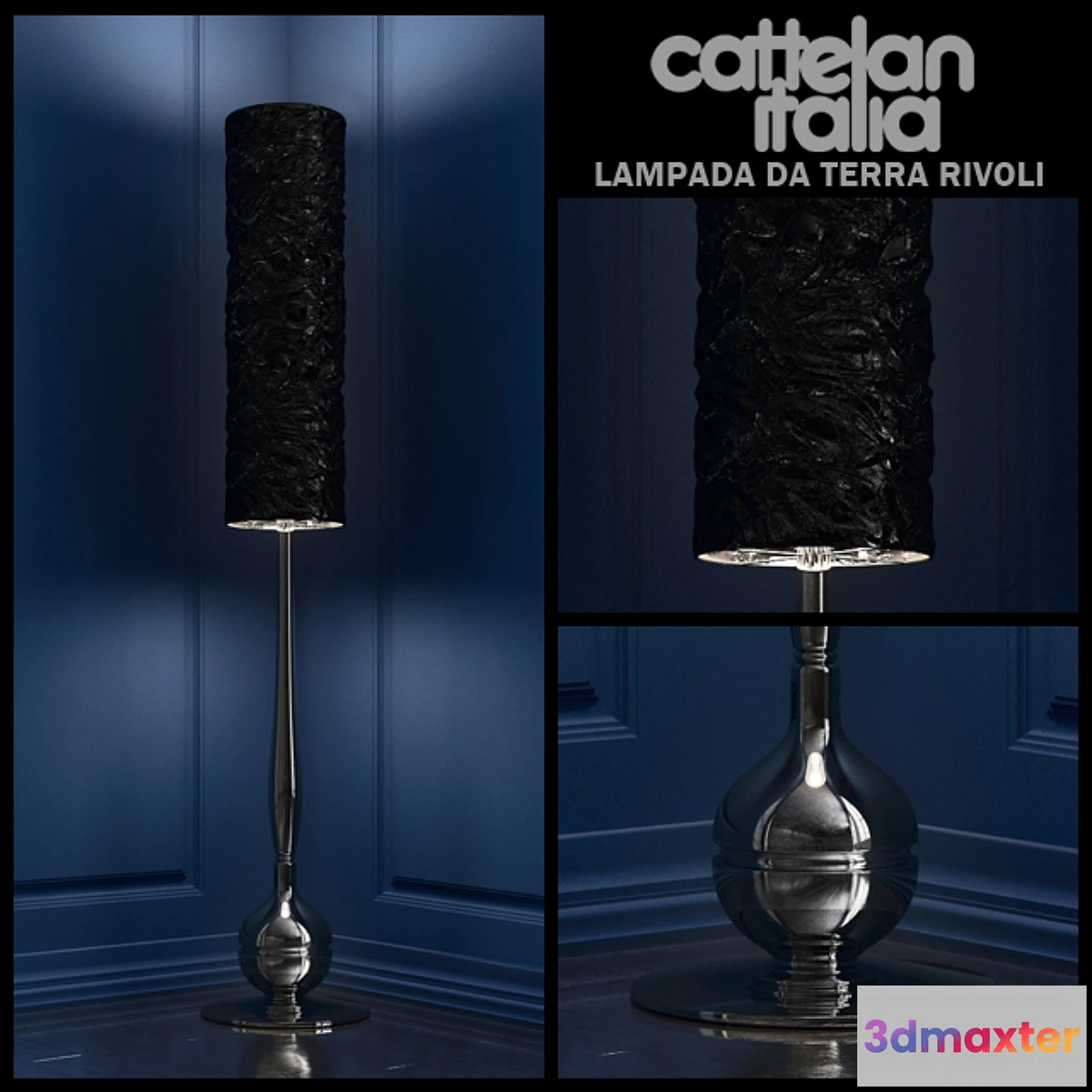 1398076 - cattelan italia noir LAMPADA DA TERRA RIVOLI 3D Max