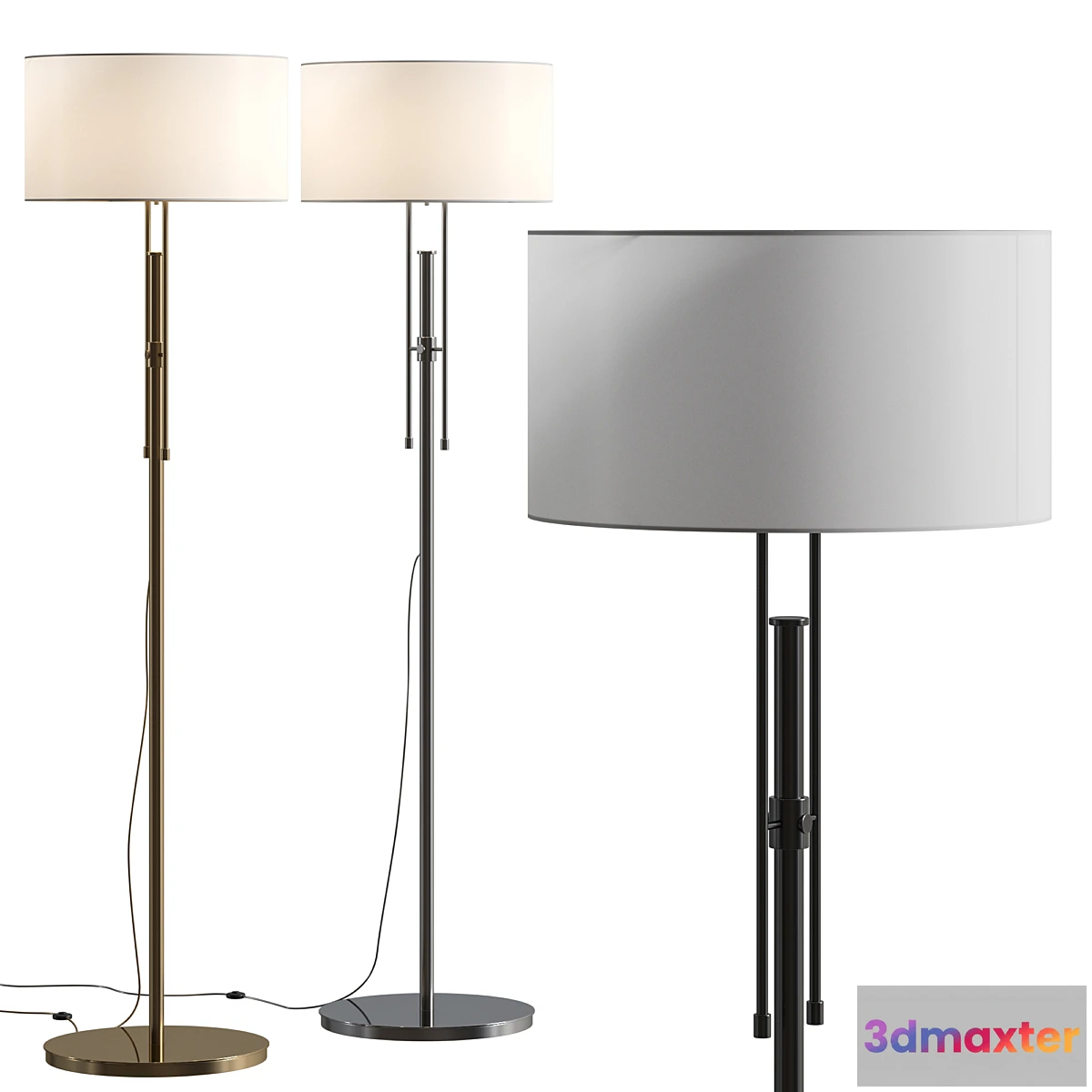 1398216 - Crate & Barrel Cameron Adjustable Floor Lamp 3D Max