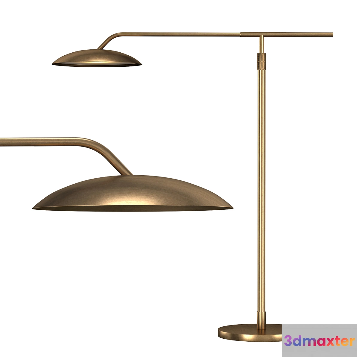 1401806 - ASHER FLOOR LAMP - ANTIQUED BRASS 3D Max