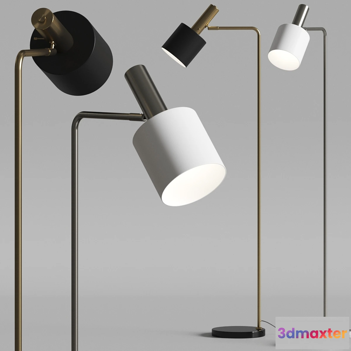 1404092 - Pottery Barn Emmental Marble Floor Lamps 3D Max