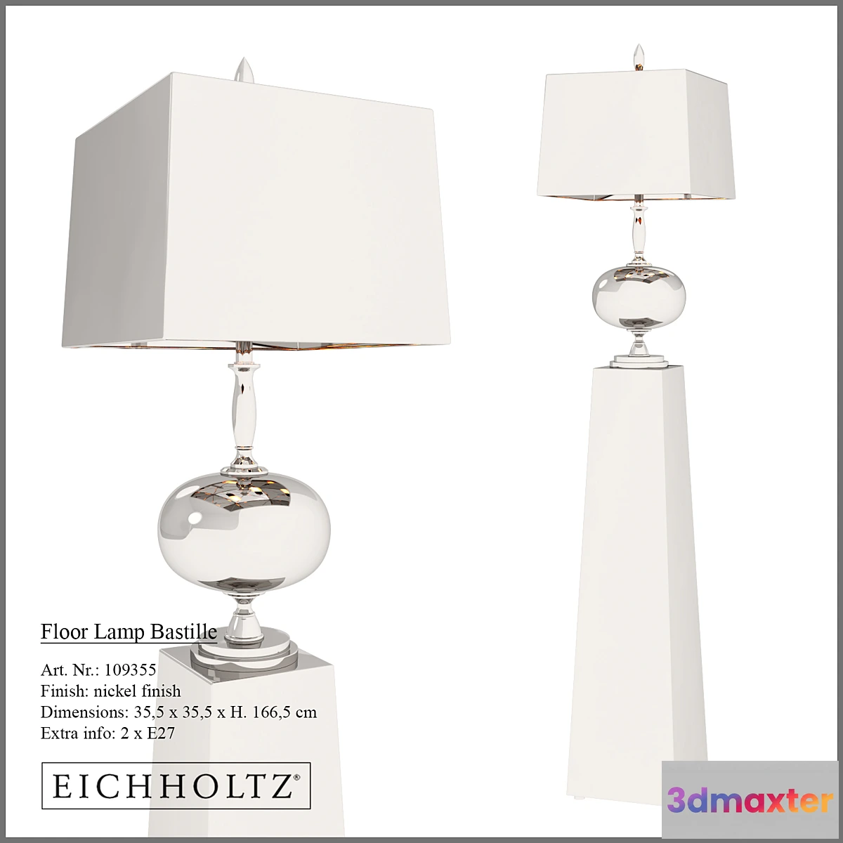 1407252 - Bastille Floor Lamp by Eichholtz 3D Max