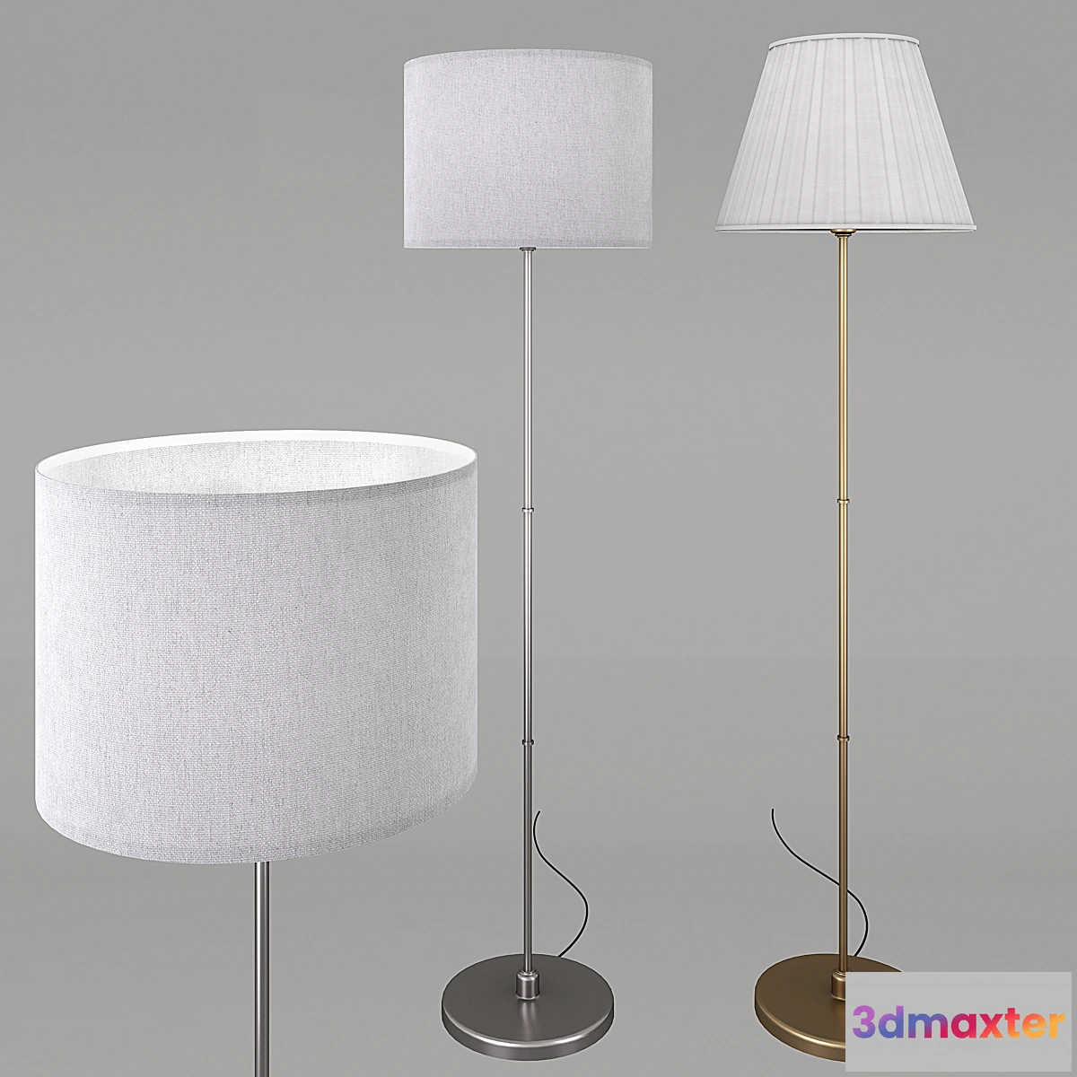 1414874 - IKEA floor lamps set 2 3D Max