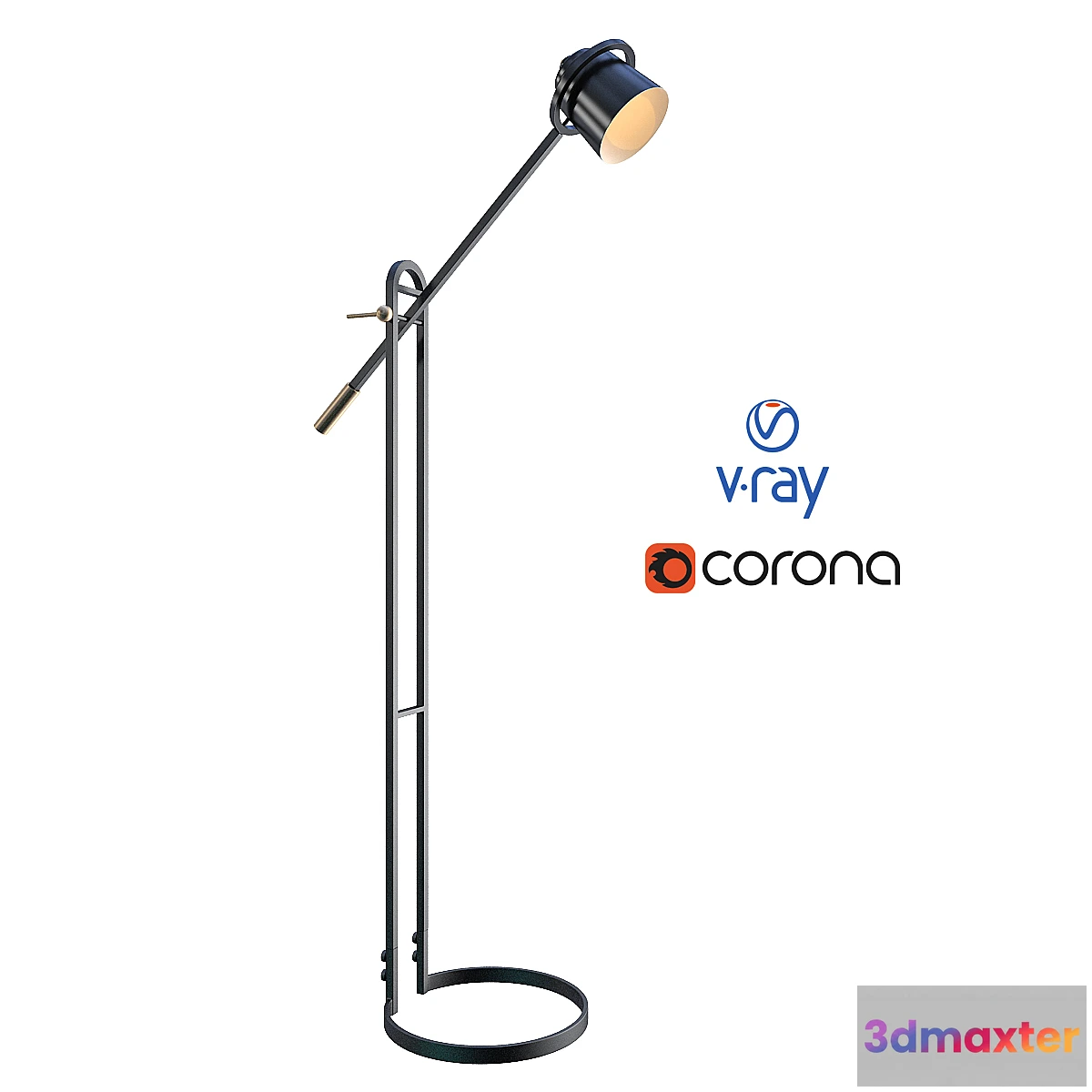 1415034 - CHISUM Uttermost USA floor lamp model. 3D Max