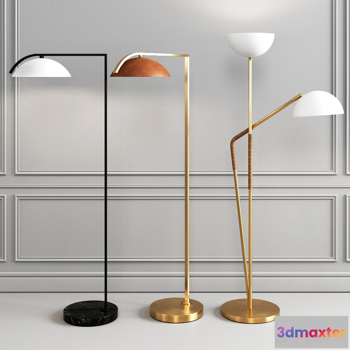 1416120 - CB2 floor lamp set 3 3D Max