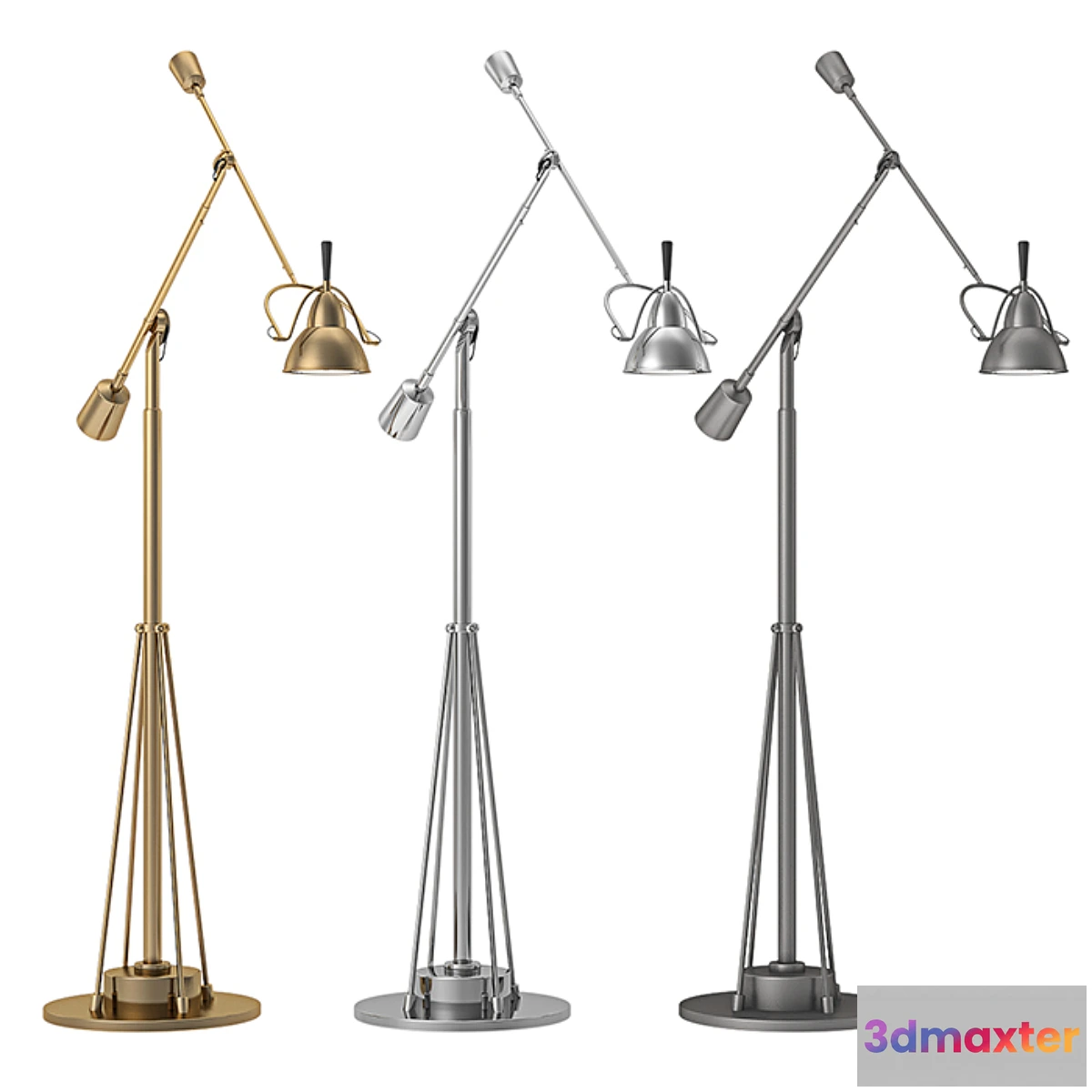 1417680 - RH - Counterpoise Task Floor Lamp 3D Max