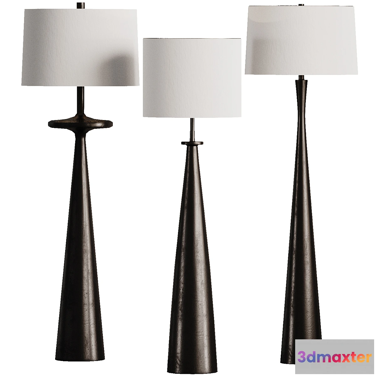 1418440 - Floor Lamp Black Set 3D Max