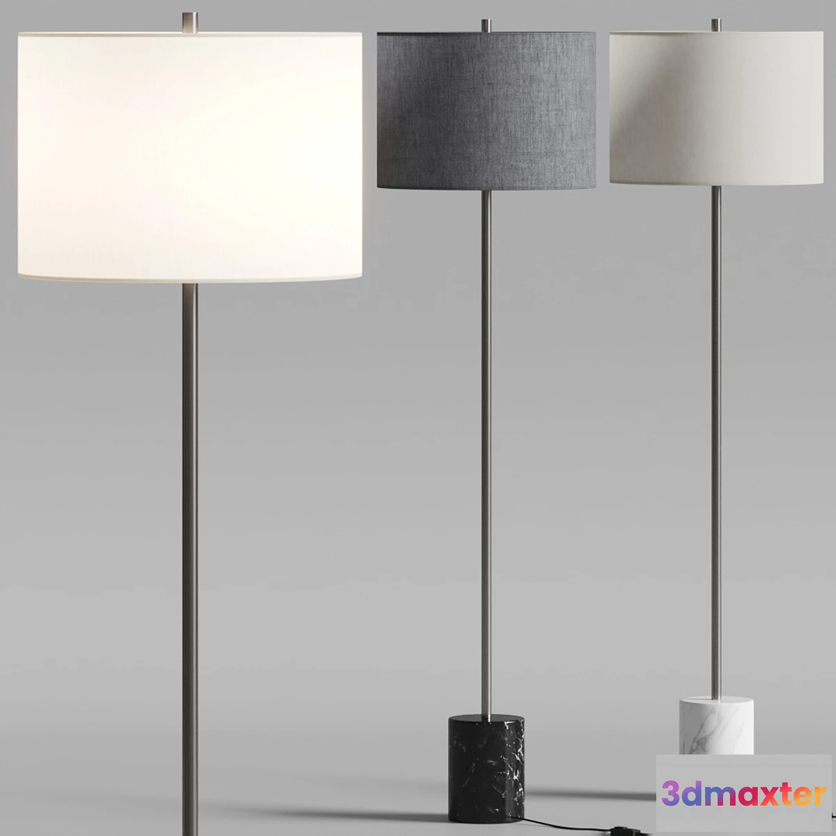 1426052 - Pottery Barn Geoff Marble Floor Lamps 3D Max