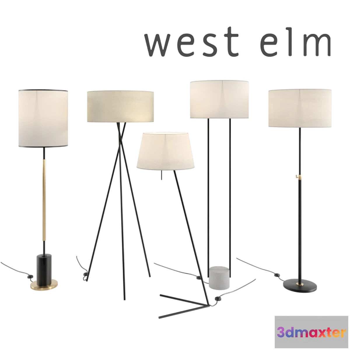 1427792 - Floor lamps west elm set_2 3D Max