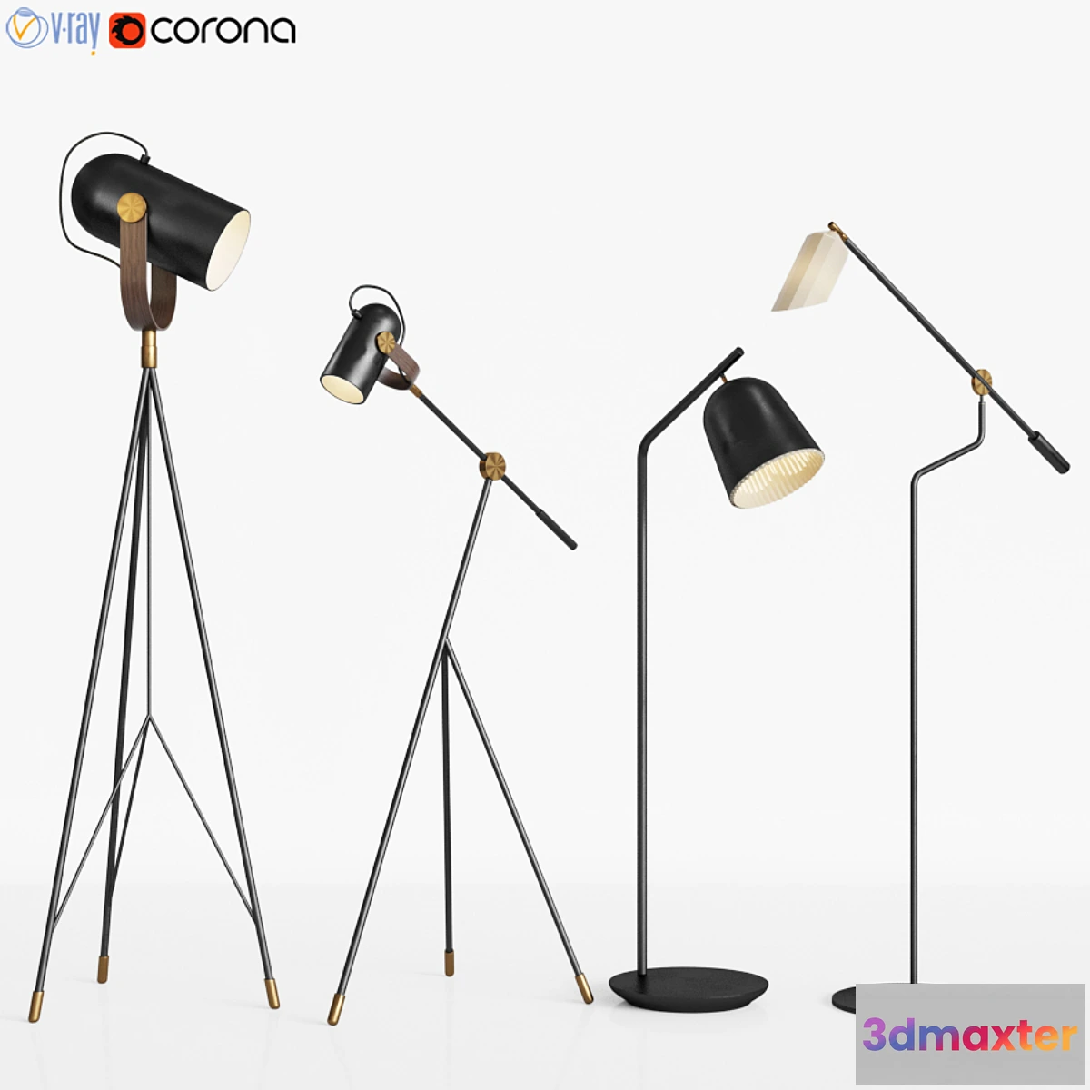 1435460 - Floor Lamp Set 03 3D Max