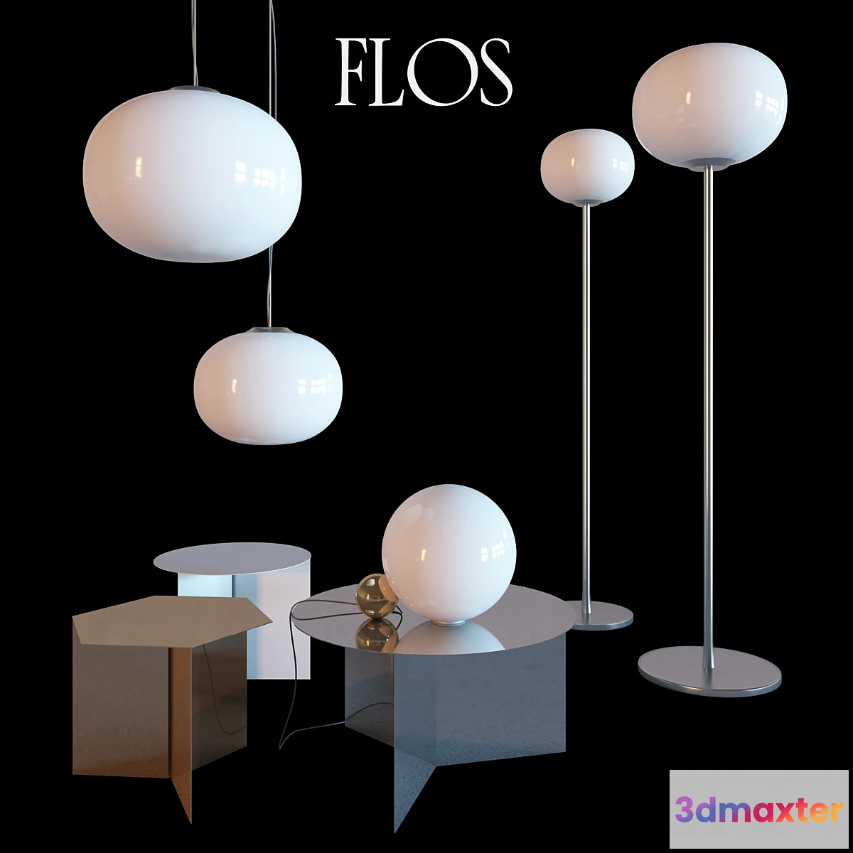1437578 - FLOS lamps + HAY tables 3D Max