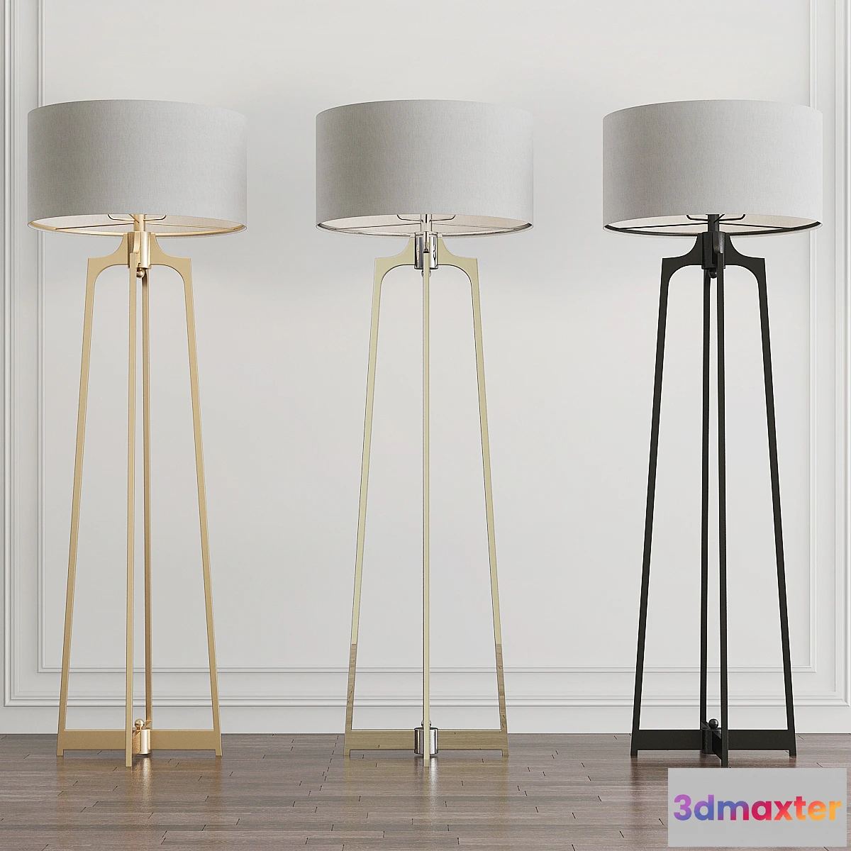 1438950 - Adrian Modern Floor Lamp by Uttermost 3D Max