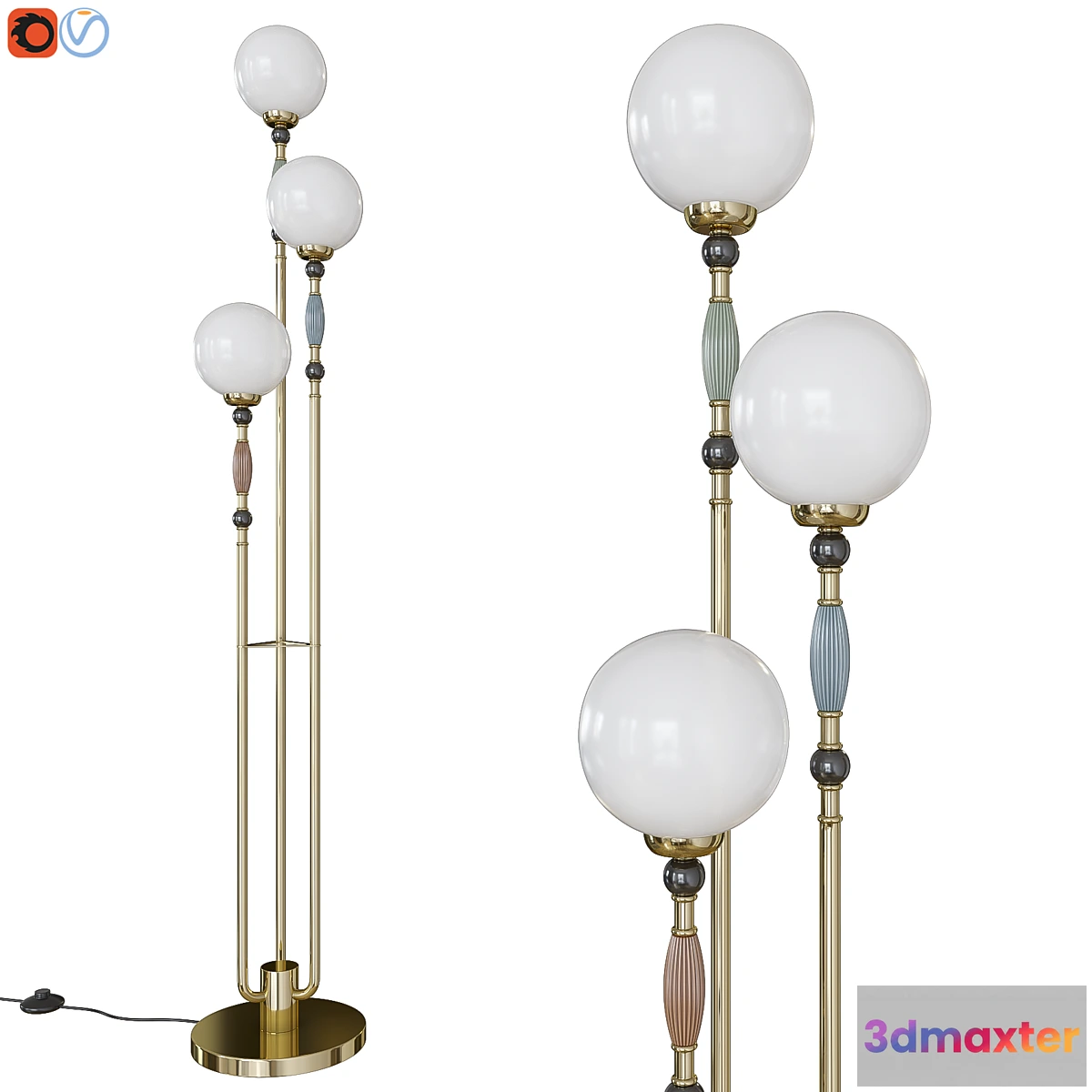 1440304 - Floor lamp Odeon Light 5405_3F PALLE 3D Max