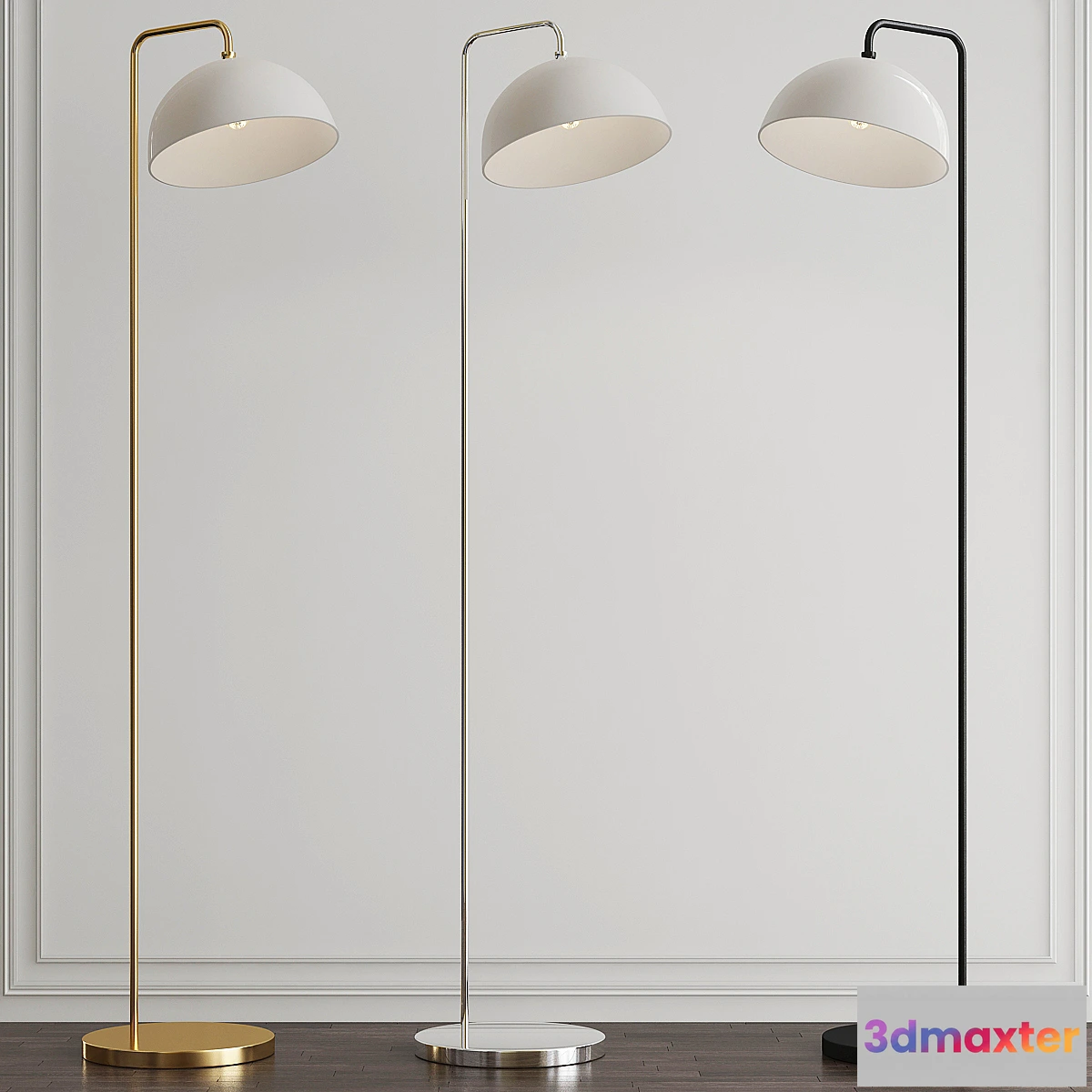 1442080 - Duomo brushed gold floor lamp 3D Max