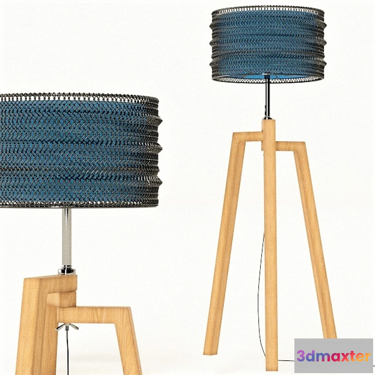 1442660 - Wire Tripod lamp 3D Max