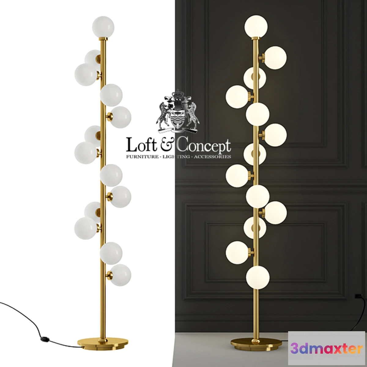 1443006 - Floor lamp BUBBLE STIK COLD FLOOR LAMP 3D Max