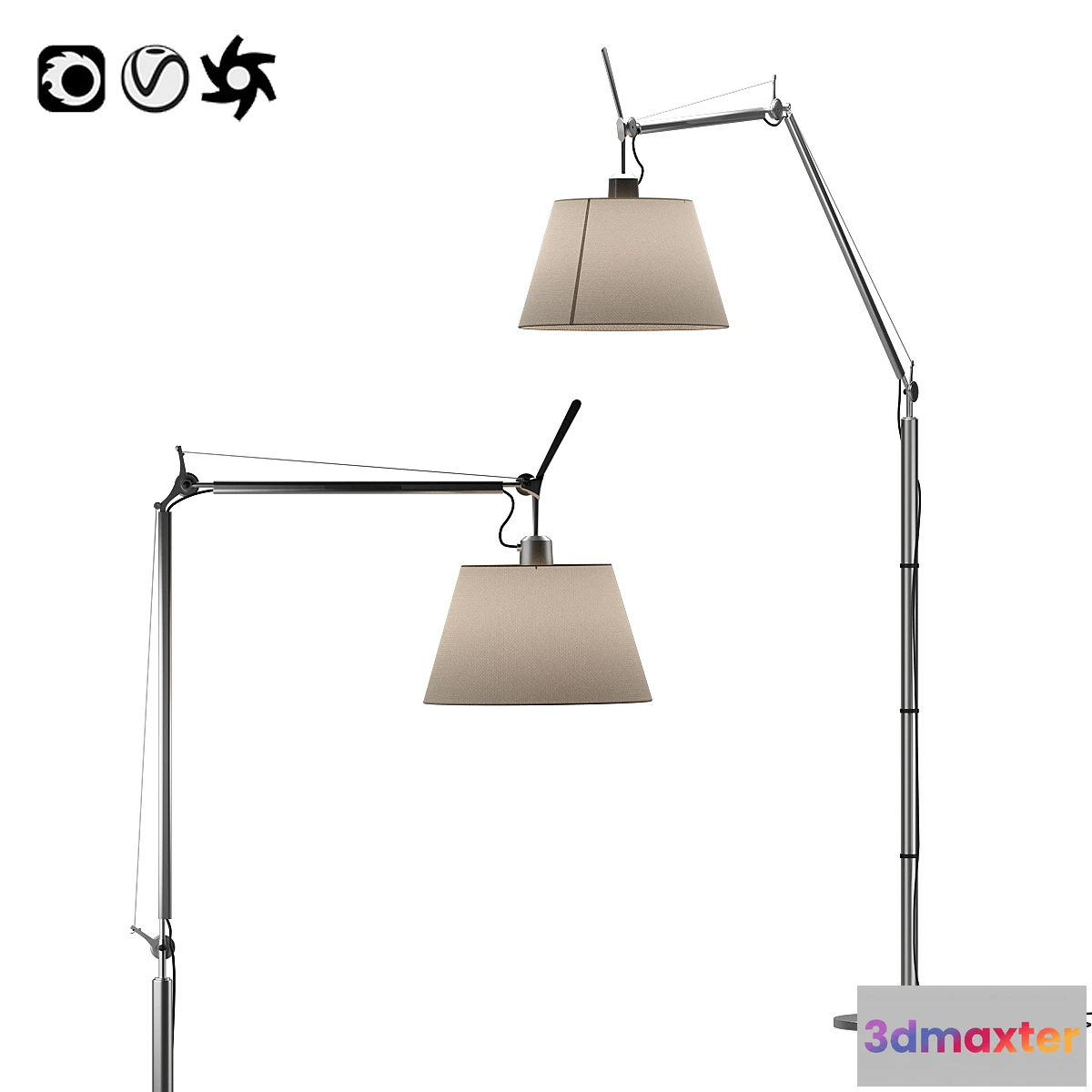 1446984 - Tolomeo Mega Floor Lamp 3D Max