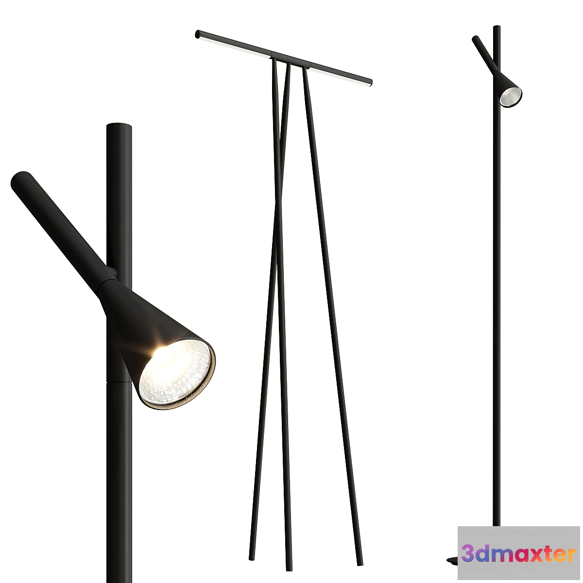 1451086 - COLIBRI and COLIBRI TRIPODE floor lamps 3D Max