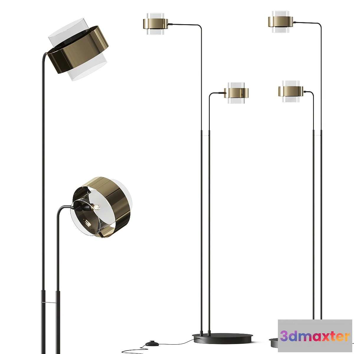 1454104 - La Redoute Botello Reading Floor Lamp 3D Max