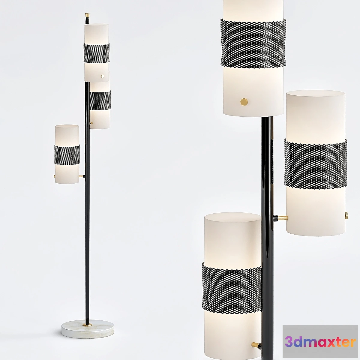 1455324 - Delfino Floor Torchiere - Arteriors 3D Max