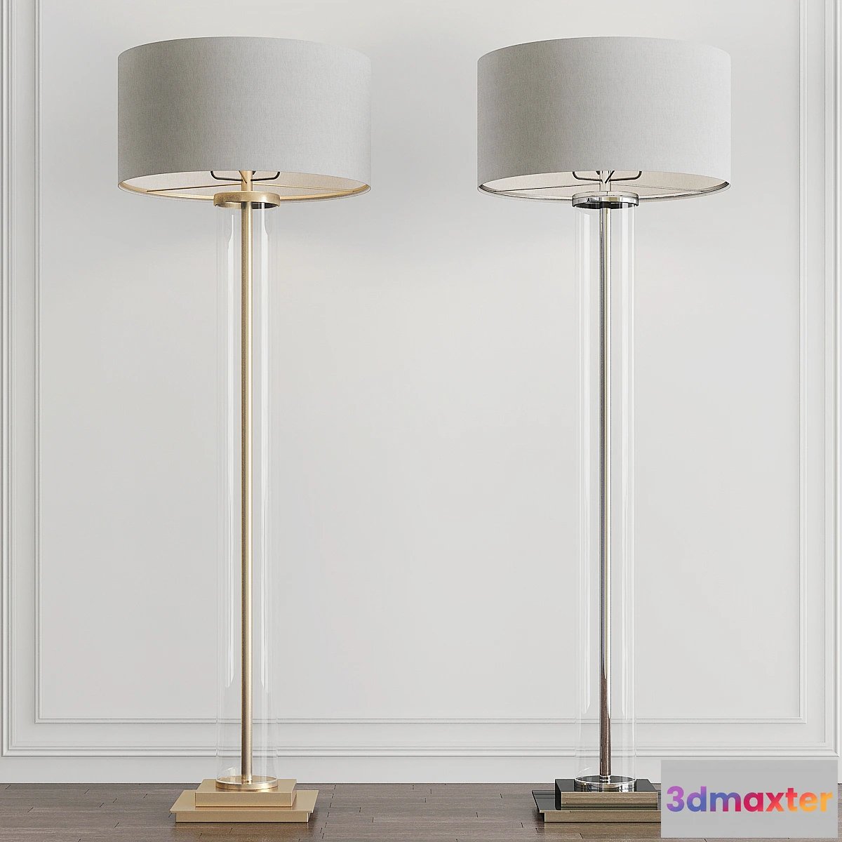 1462182 - Monette Tall Cylinder Floor Lamp by Uttermost 3D Max