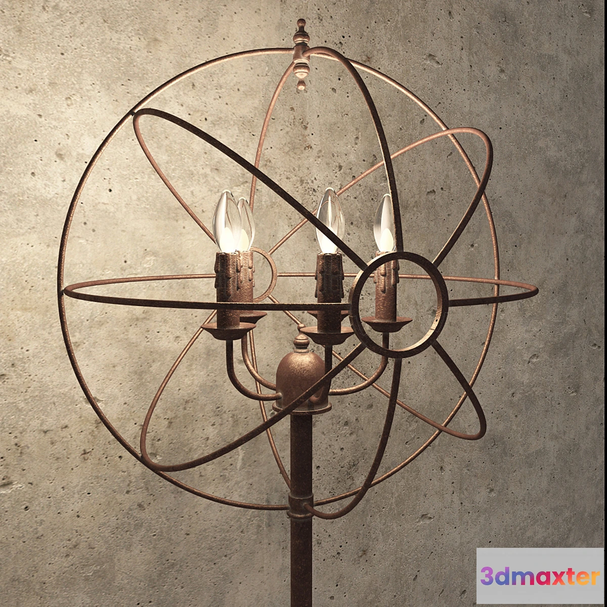 1465840 - Gramercy iron orb floor lamp 3D Max