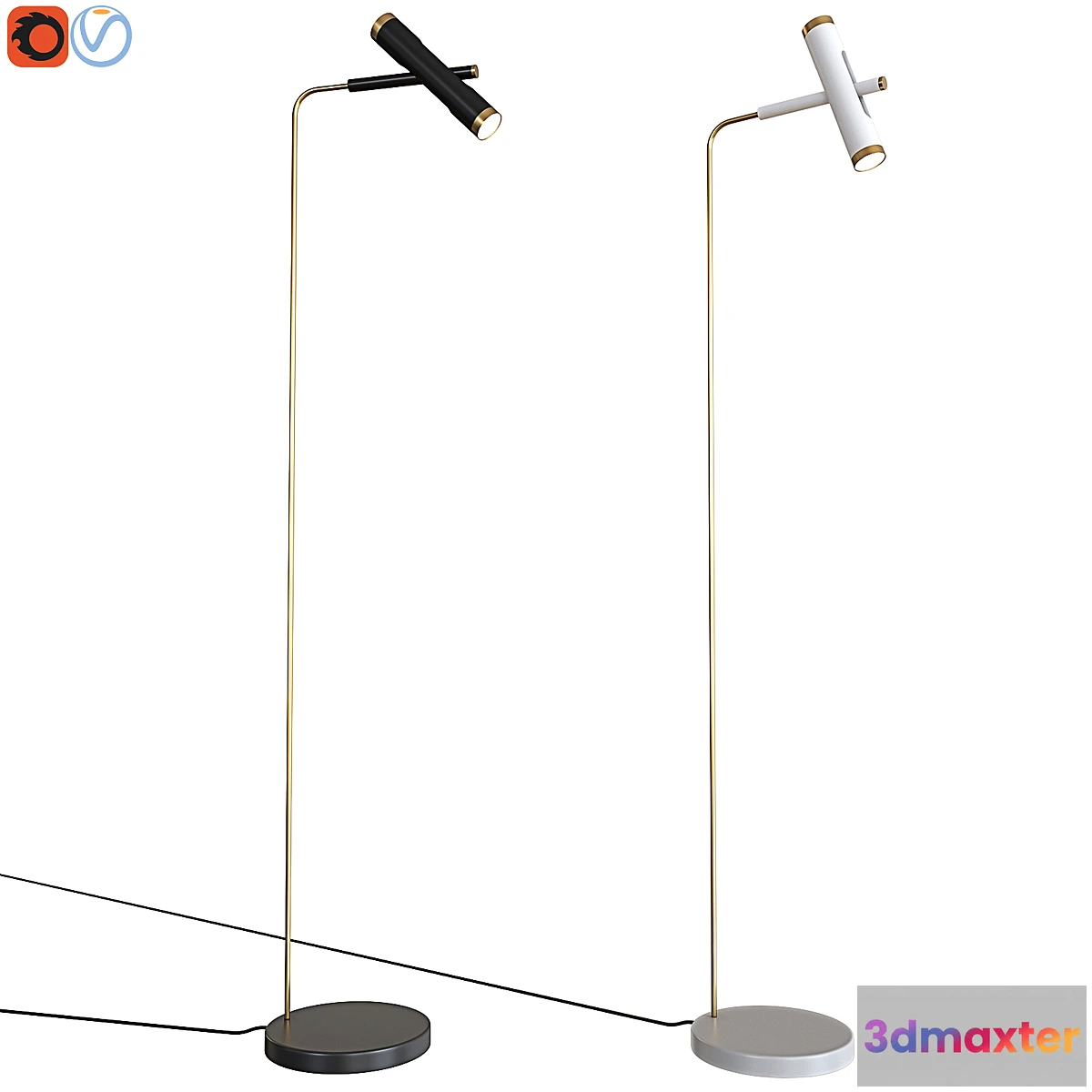 1466284 - Floor lamp Favorite Duplex 2324-2F 3D Max