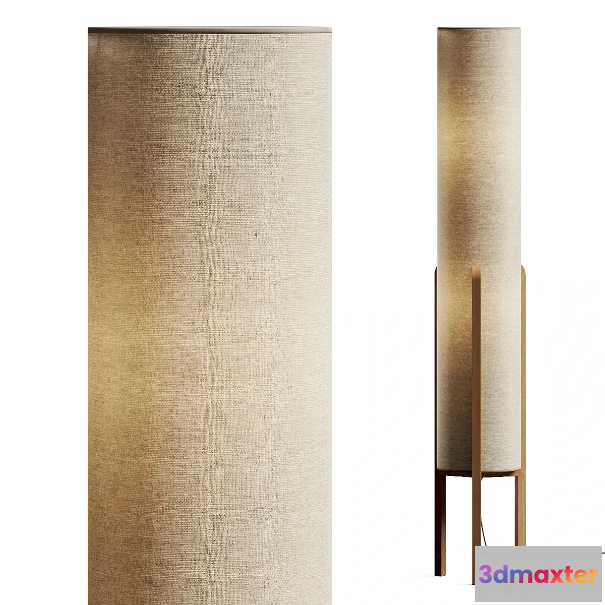 1467228 - Habitat Arbaa Woven Column Floor Lamp 3D Max