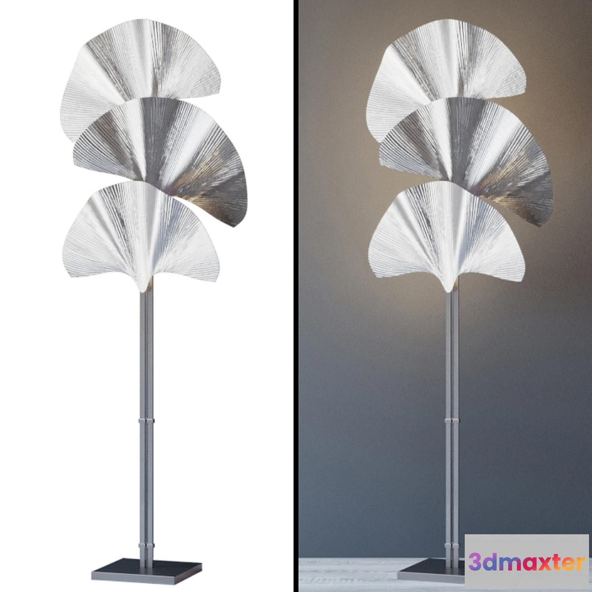 1468554 - Floor Lamp Floor Lamp Las Palmas Silver 3D Max