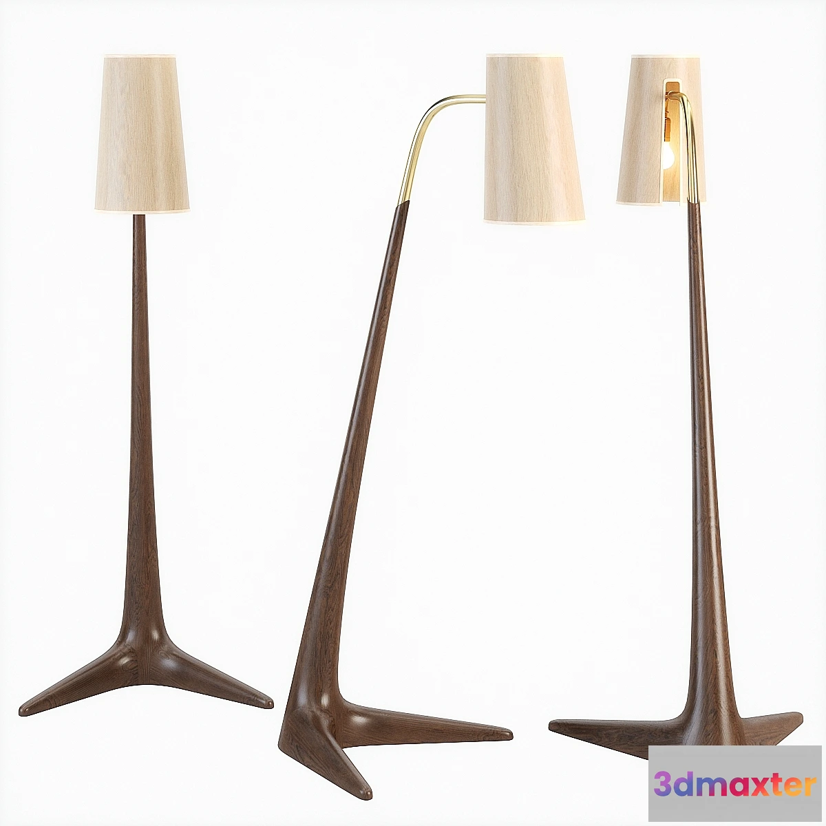 1474062 - Vladimir Kagan 2080 Cygnet Floor Lamp 3D Max