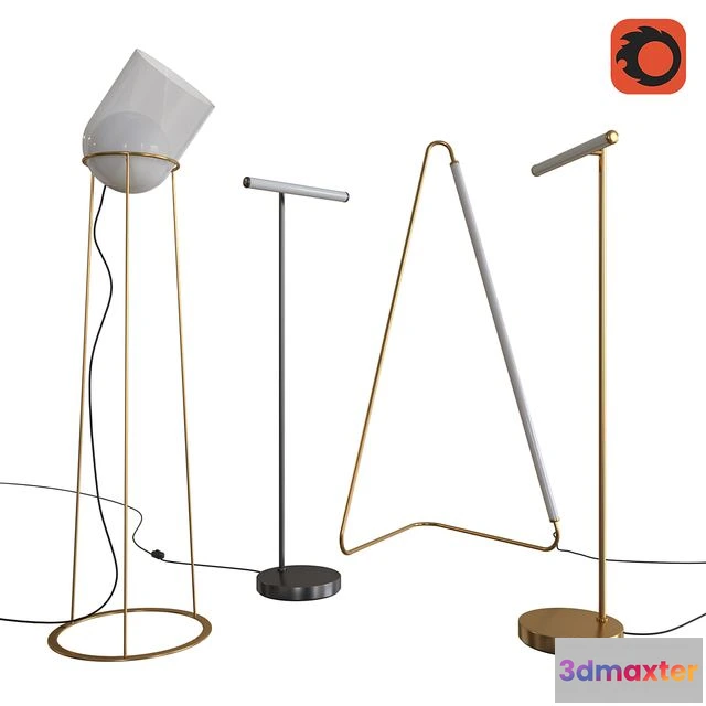 1541161 - West Elm Floor Lamps set 06 3D Max