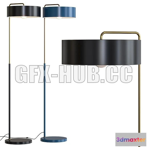 1543749 - West Elm Library Floor Lamp 3D Max