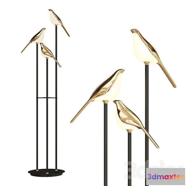 1557417 - Bird Shaped Floor Lamp NOMI Floor 3D Max