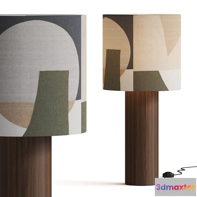 1566742 - Ferm Living Post Floor Lamp Entire Lampshade 3D Max