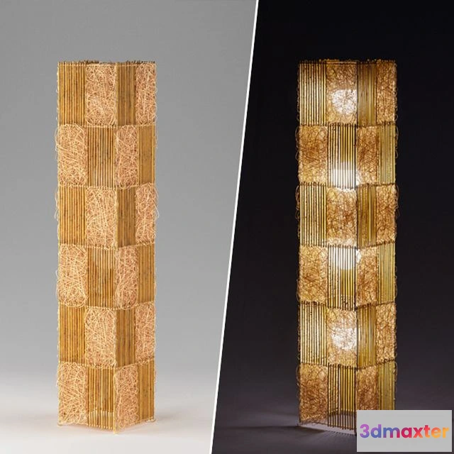 1567122 - Bamboo rattan floor lamp 3D Max