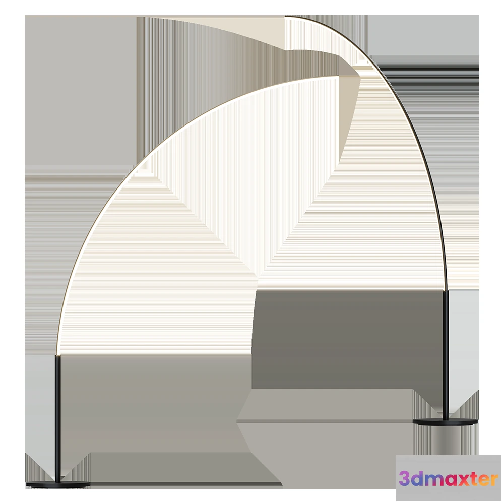 1656176 - EGOLUCE - Floor lamp VIRGOLA 3535 3D Max