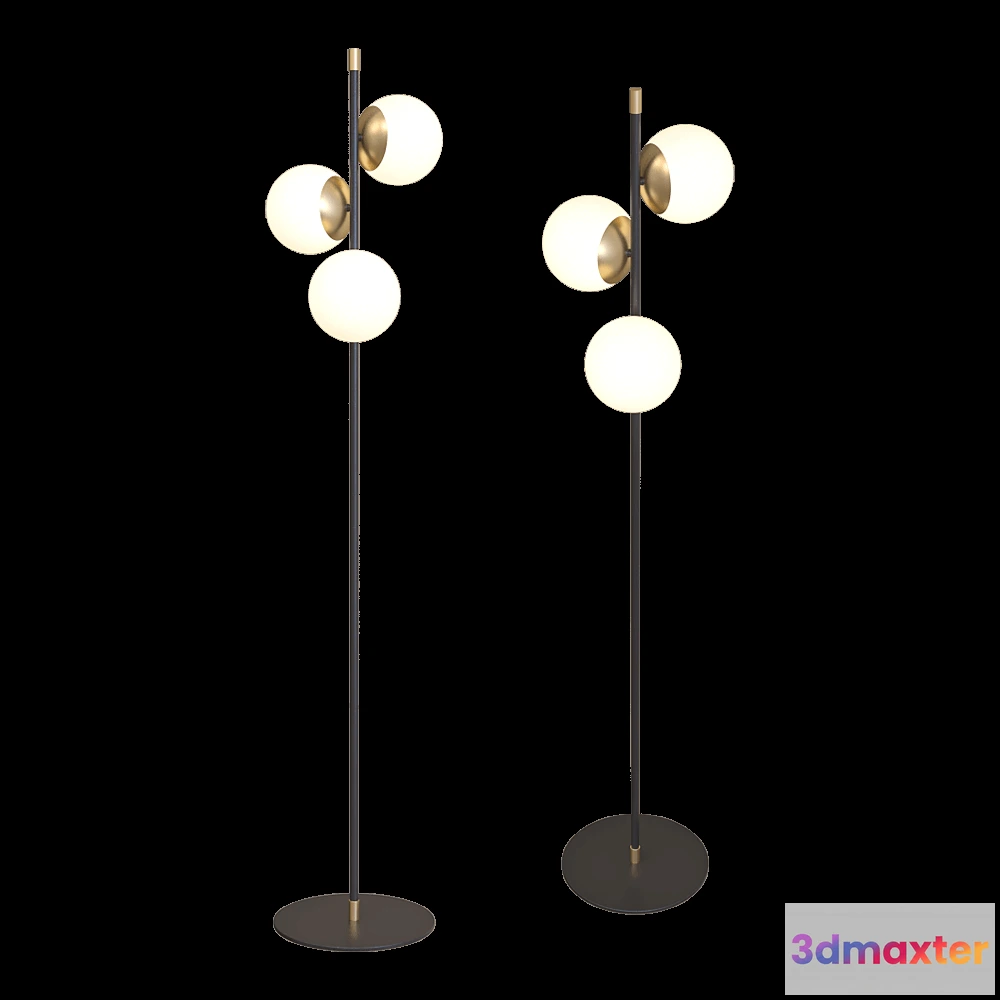 1656582 - Maytoni - Floor lamp Nostalgia MOD048FL-03G 3D Max