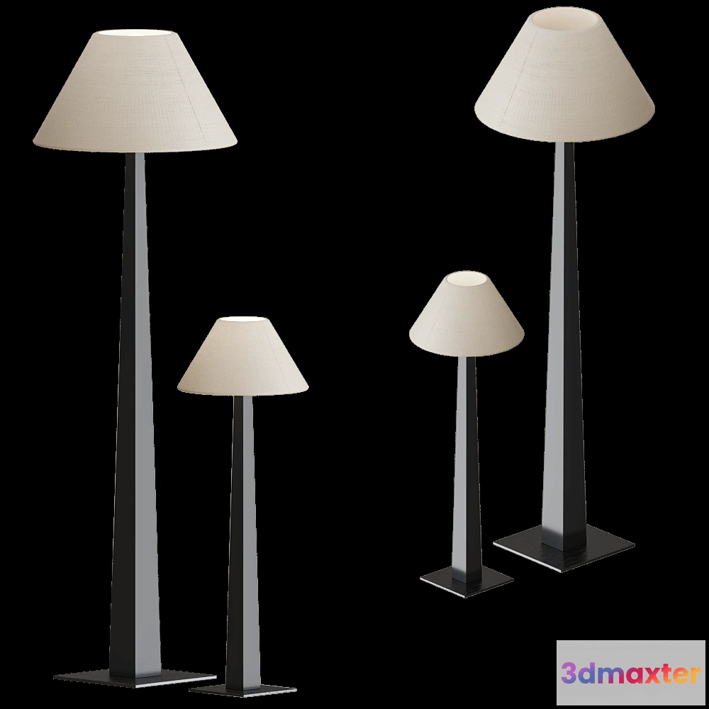 1656604 - Modenature - Floor and table lamp Alba 3D Max