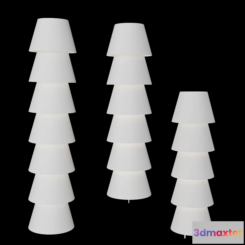 1656642 - Moooi  - Floor lamp Set Up Shades 3D Max