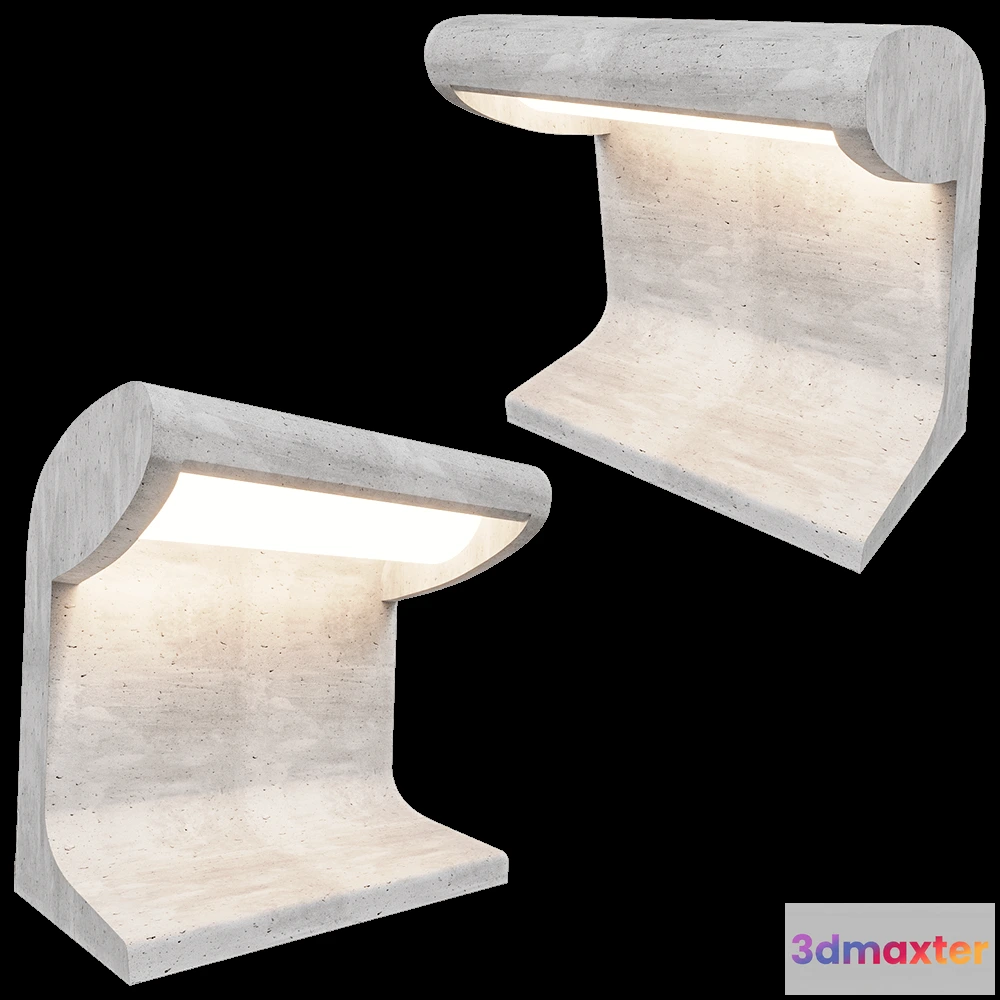 1656676 - Nemo Lighting - Outdoor light Borne concrete 3D Max