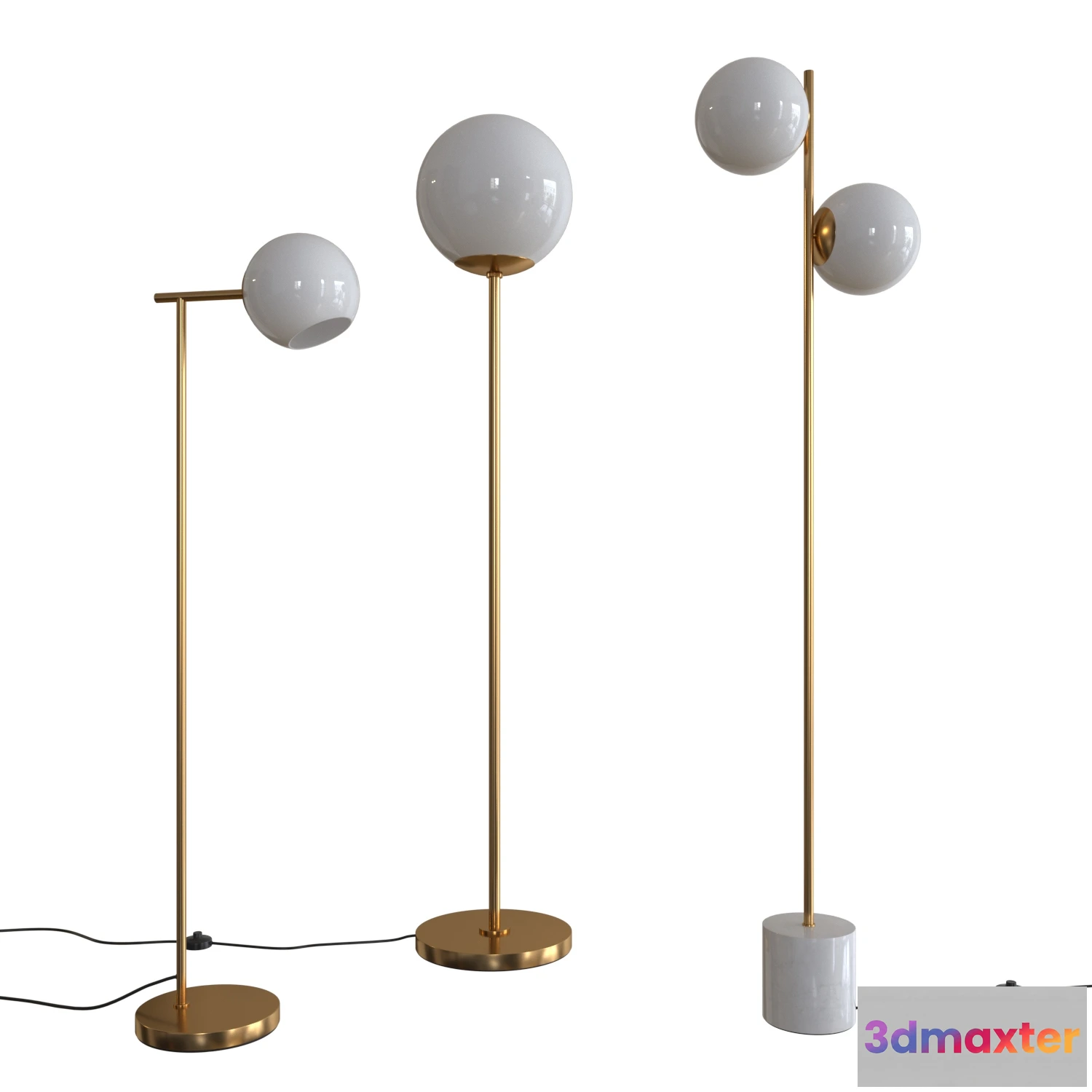 1656972 - lighting - Floor lamp set 02 3D Max