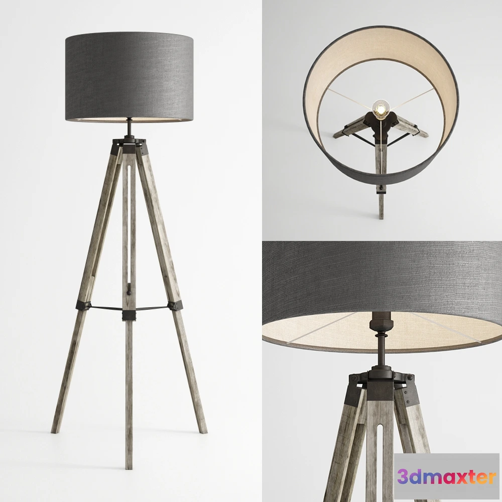 1657010 - lighting - Lamp Harley Tripod floor lamp 3D Max