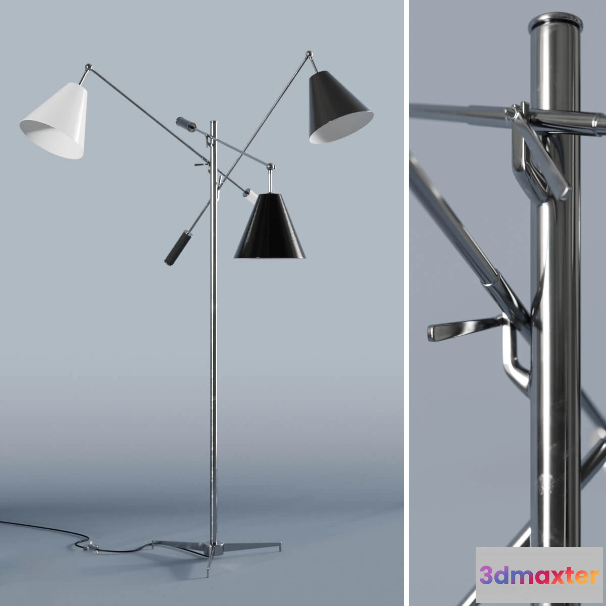 1657052 - lighting - Triennale floor Lamp by Angelo Lelli for Arredoluce 3D Max