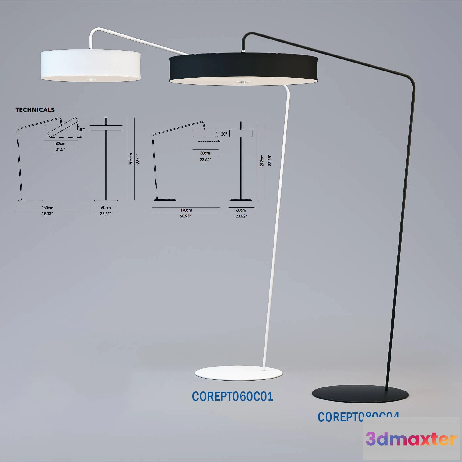 1657056 - lighting - Modoluce R and D - Corner floor lamp 3D Max