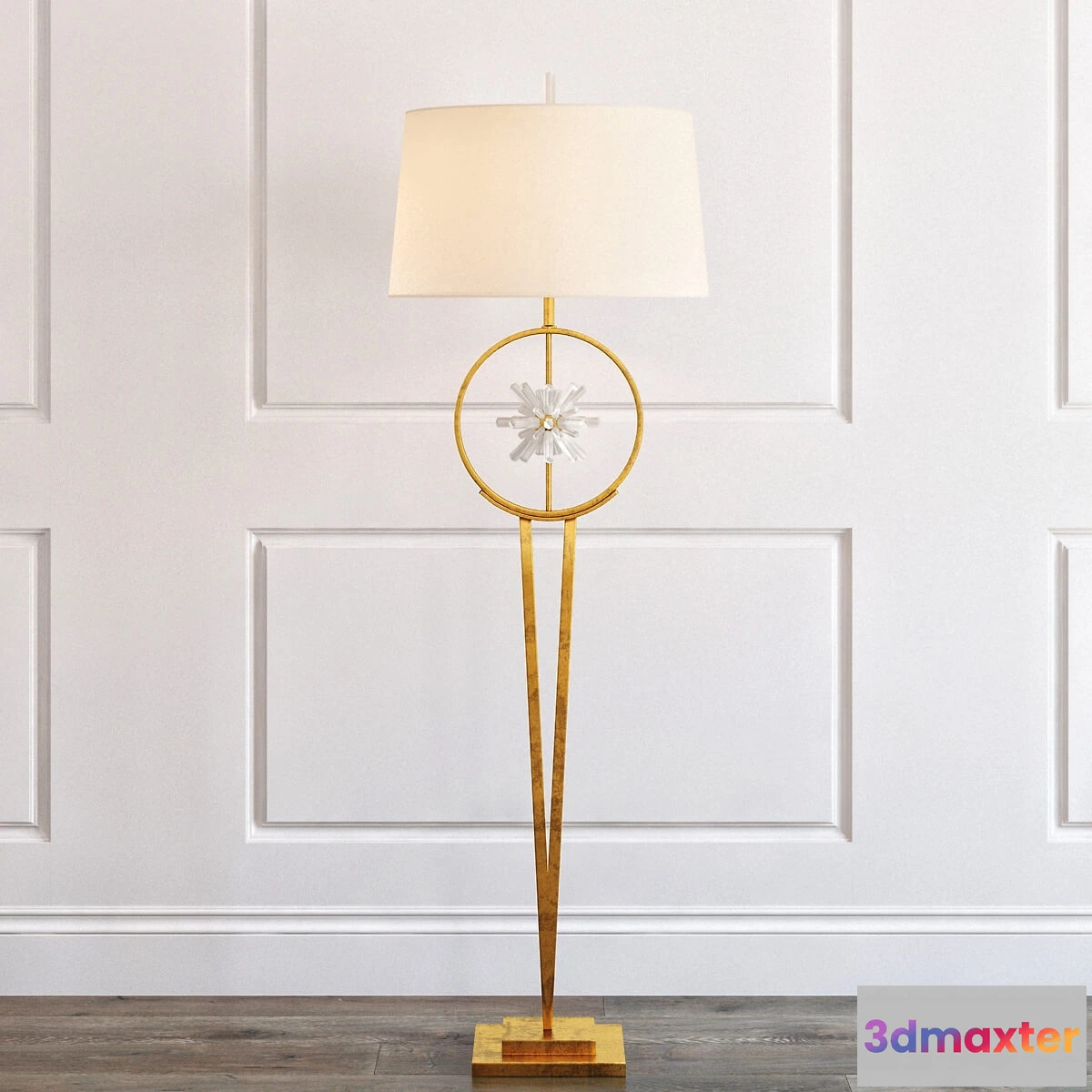 1657124 - lighting - Encircled Quartz crystal star floor lamp 3D Max