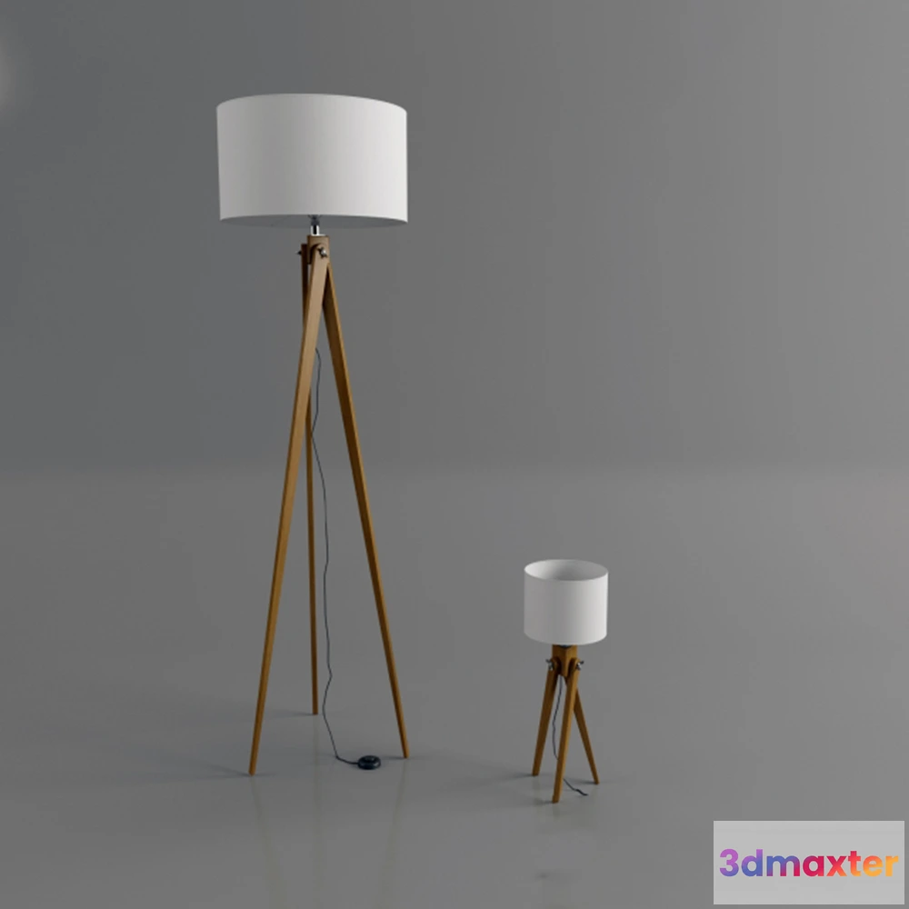 1657246 - lighting - Floor lamp and table lamp LightWood 3D Max