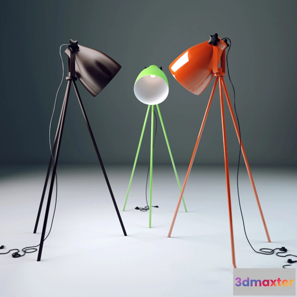 1657248 - lighting - Lussole multi-colored floor lamps 3D Max