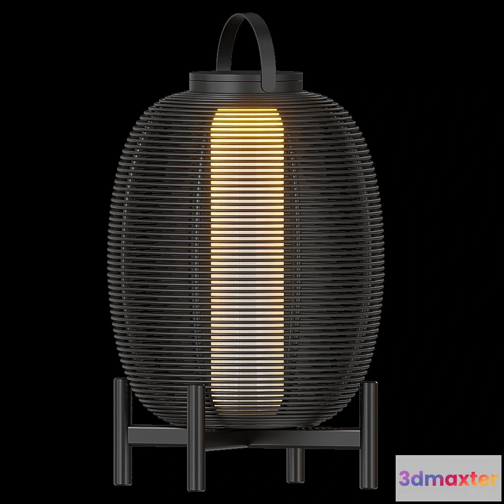 1657336 - Vincent Sheppard - Floor lamp Tika lantern teak base 3D Max