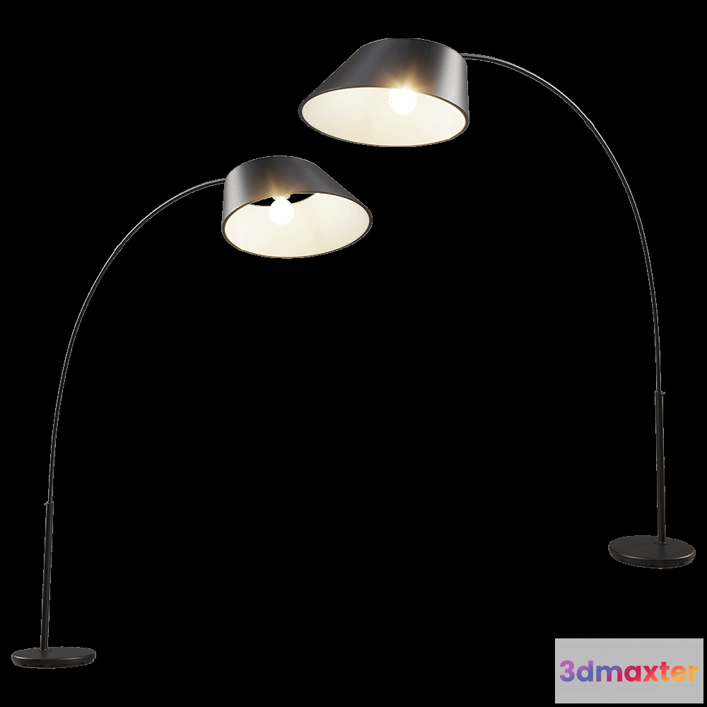 1657368 - Zuiver Group   - Floor lamp Arc black 3D Max