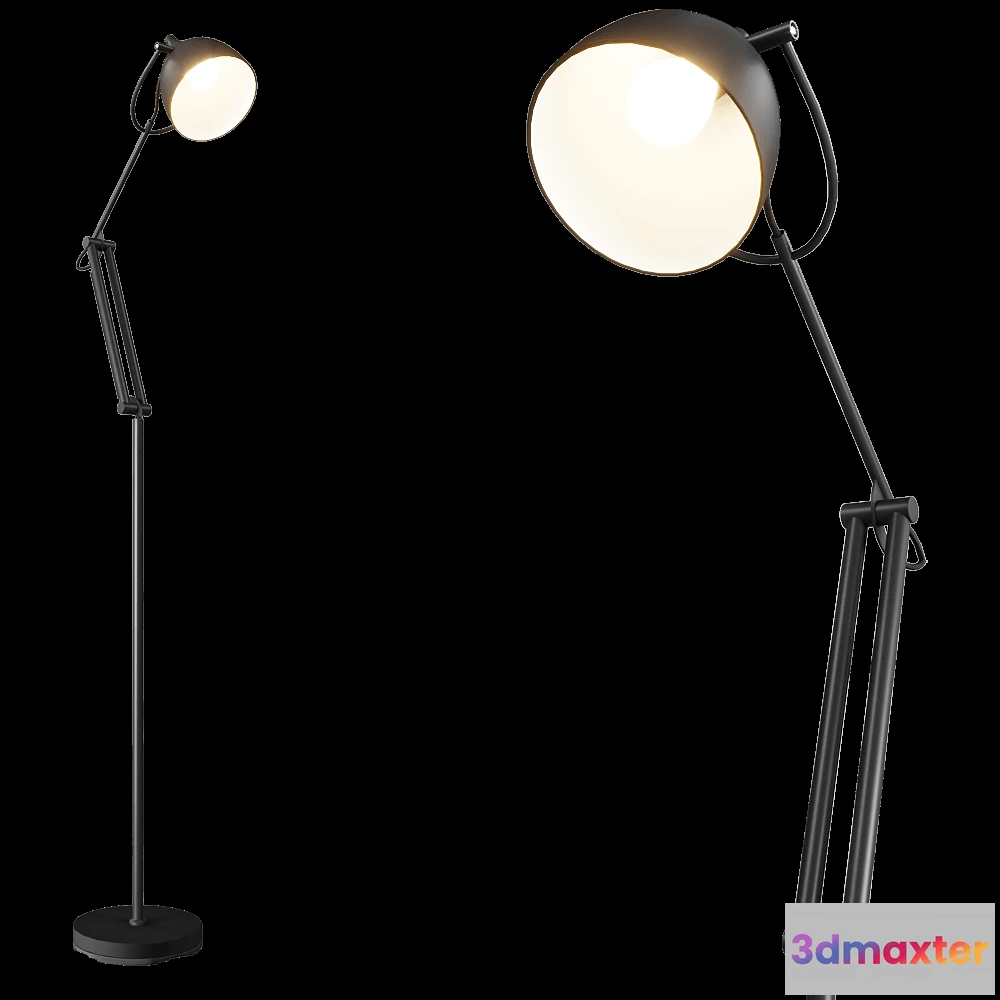 1657384 - Zuiver Group   - Floor Lamp Reader Matt Black 3D Max