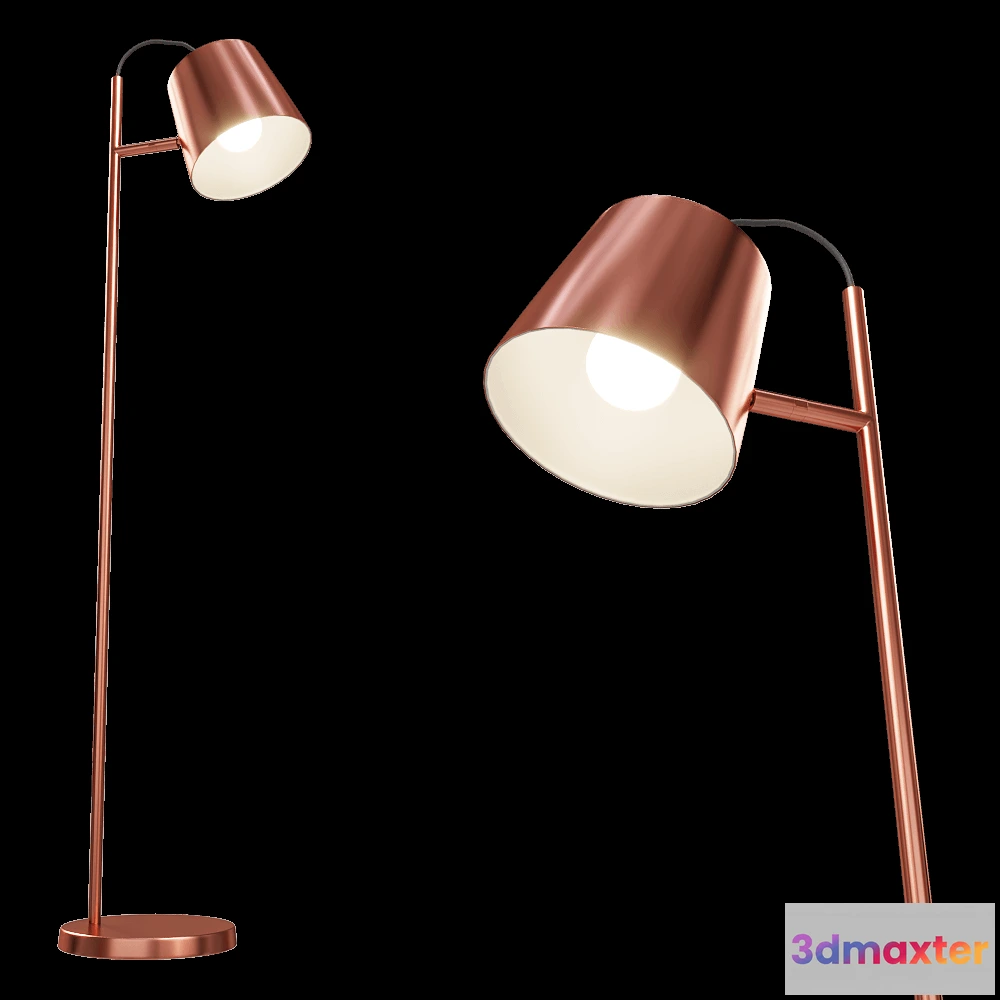 1657392 - Zuiver Group   - Floor lamp Buckle Head copper 3D Max